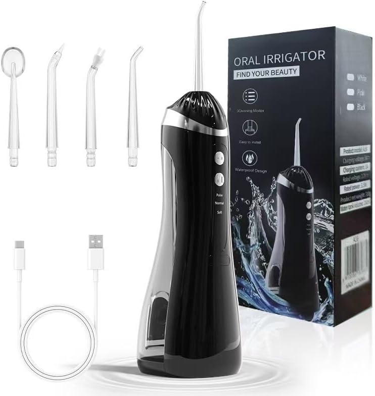 Cordless & Portable Water Flosser – Rechargeable Oral Irrigator for Teeth Cleaning for Braces, Implants & Gum Care