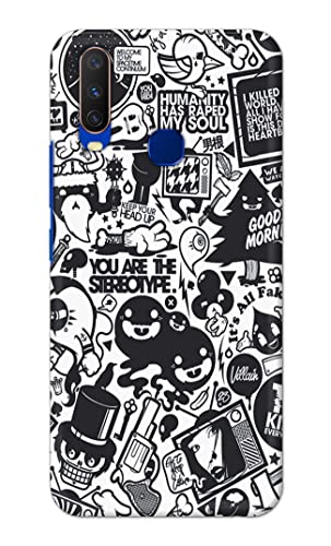 Image of Printed Hard Back Cover Case for Vivo Y15 | Vivo Y17 | Vivo Y11 | Vivo U10 | Vivo Y12 | Vivo Y12i Back Cover (Mixed Cartoon) -702