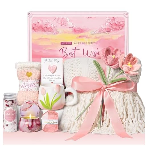 MAYICIVO Presentes de feliz aniversário para mulheres, cuidados pessoais, cestas de presente, relaxantes, rosa, spa, pacote de cuidados para mulheres, exclusivo para mãe, namorada, irmã, melhor amiga