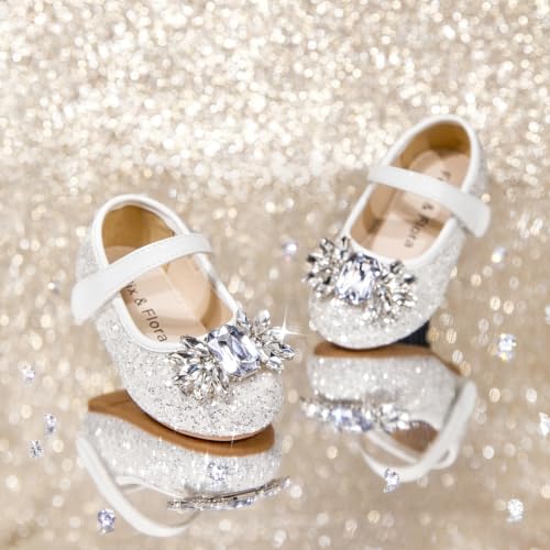 Image of Felix & Flora Girls Toddler Little Ballet Shoes - Flower Girls Mary Jane Flats Dress Shoes Party Wedding