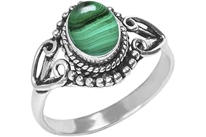 Captivating Malachite Stone Ring: Embracing Bohemian Elegance