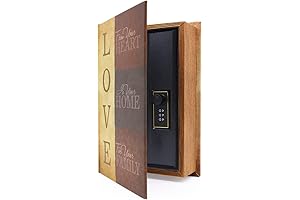 Wooden Book Safe: Antique Diversion with Combo Lock for Hidden Storage