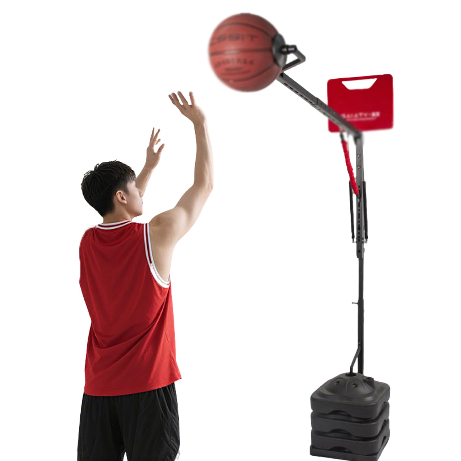 LBMED Basketball Shooting Training, Shooting Form Aid, Adjustable Shooting Intensity and Height, Keeps Elbow In, Help Correct Shooting Form, Rhythm, and Release Angle