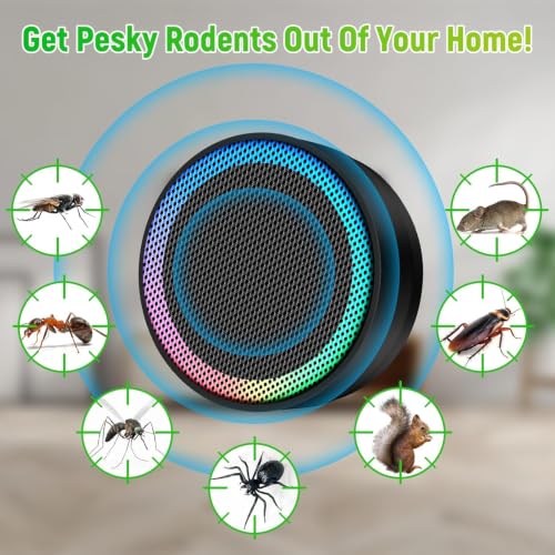 Image of Ultrasonic Pest Control Device,Mouse Repellent Ultrasonic Plug in,Black