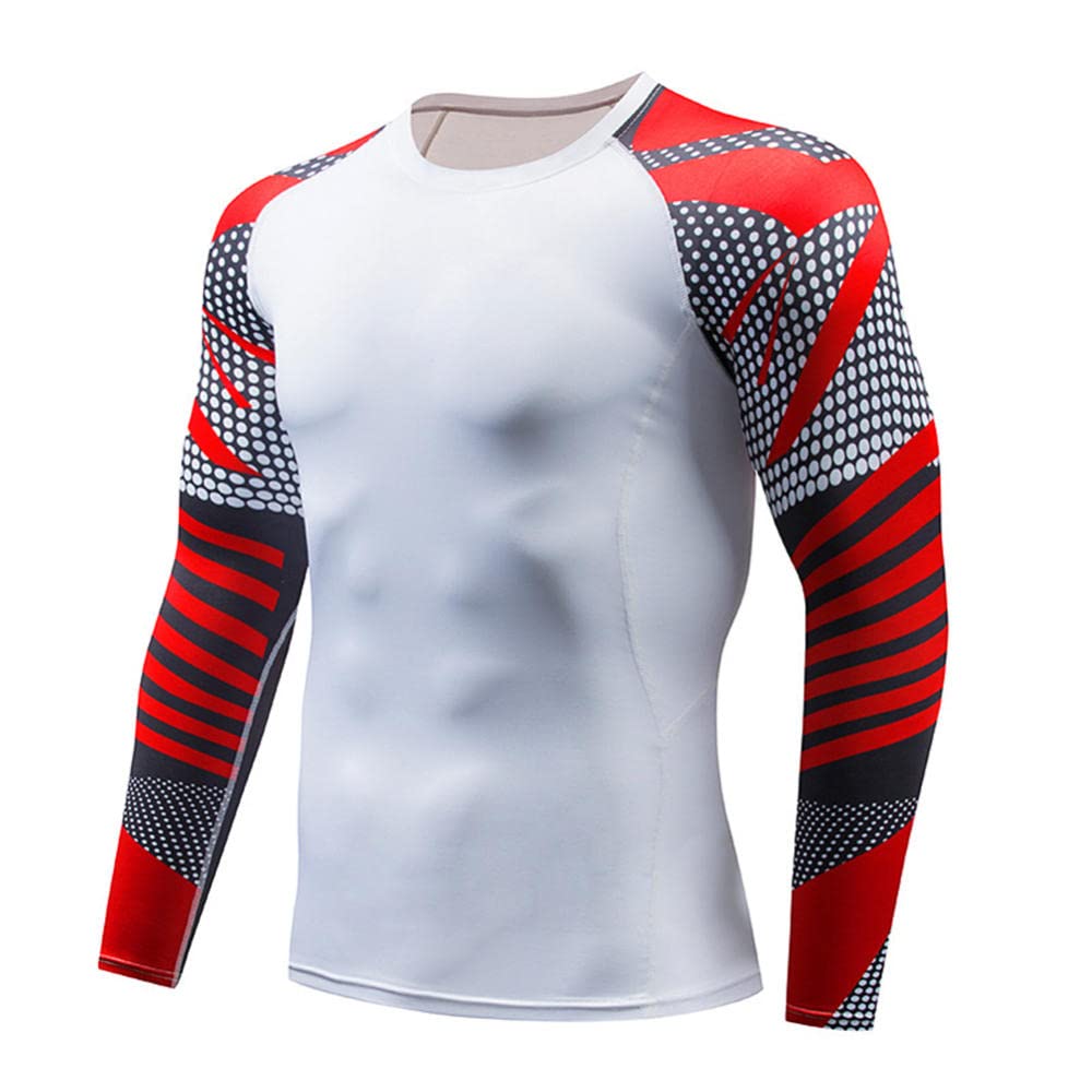Męskie szybkoschnące rajstopy, długie ubrania do biegania do koszykówki, sportowe wysoce elastyczne ubrania treningowe fitness, topy kulturystyczne, t-shirty