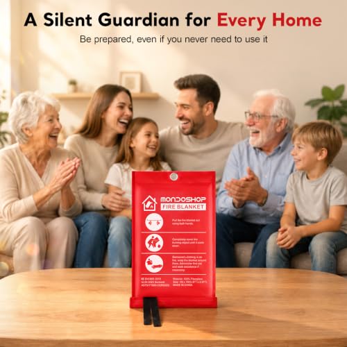 Image of Fire Blanket Emergency for Kitchen - Fire Extinguisher for Home - 2 Pack