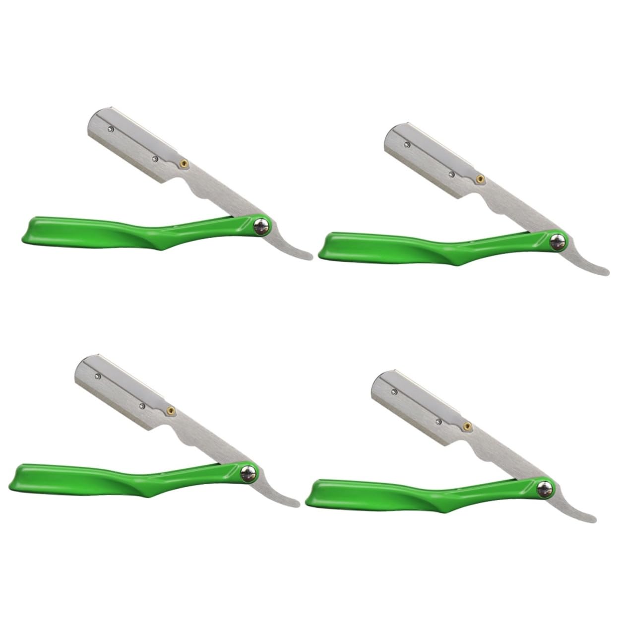 PACKOVE 4 Stück Manueller Rasiermesser Halter aus Faltbarer Rasierklingen Halter für Herren Tragbares Werkzeug für Barbier und Friseursalon Langlebig und Rostbeständig für Reisen und