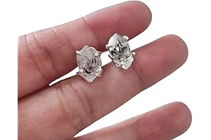 Herkimer Diamond Stud Earrings: Dazzling Birthstone Beauty