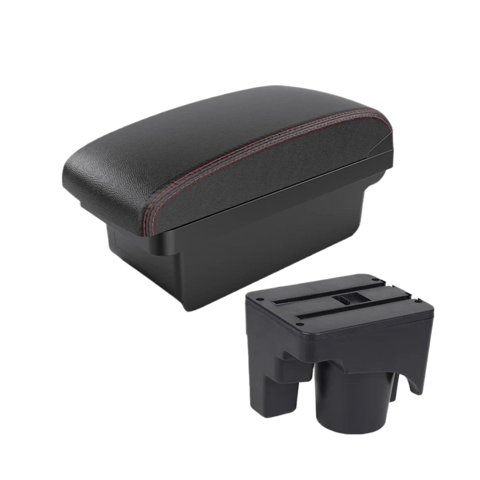 Ggwqoops Car Armrests For Chery For Very (A13) 2011 2012 2013 2014 Car Armrest Interior Center Console Storage Box Usb Accessor Armrest Box(A1 Black red NO USB)