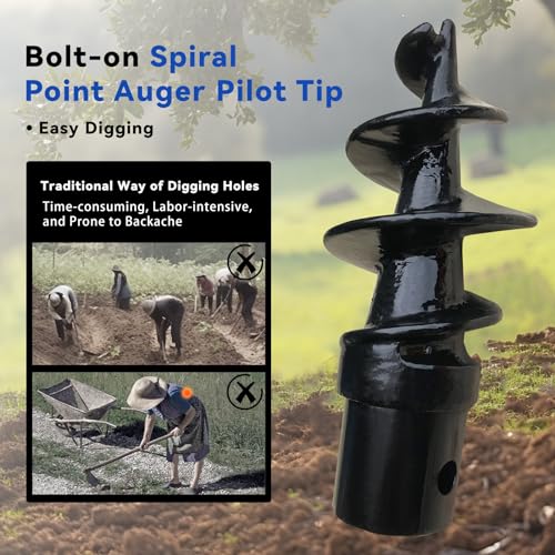 EVYLNORRS Auger Replacement Tip Bolt-on Spiral Point Auger Pilot Tip for Heavy-Duty augers by Evylnorrs - Image 4