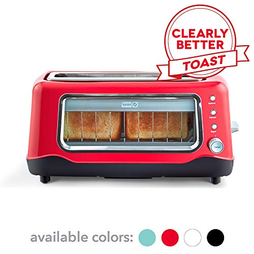 Dash Clear View Extra Wide Slot Toaster with Stainless Steel Accents + See