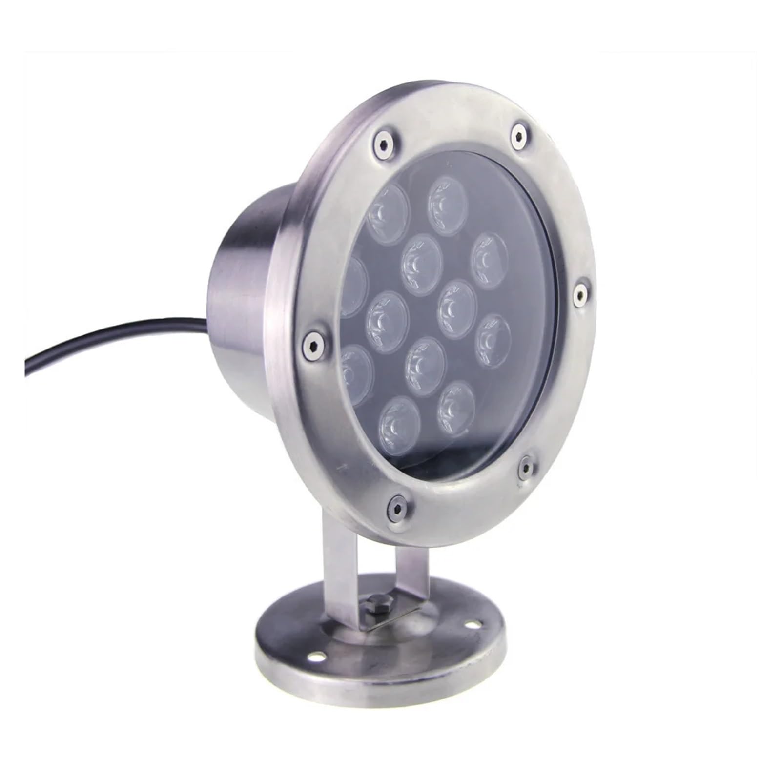6 W/12 W/18 W/24 W/36 W LED Lampa Światła Pochowanego Czerwony Zielony Niebieski IP68 Podwodne Akwarium Basen Światło Punktowe RGB Oświetlenie krajobrazu(Cold White,18W)