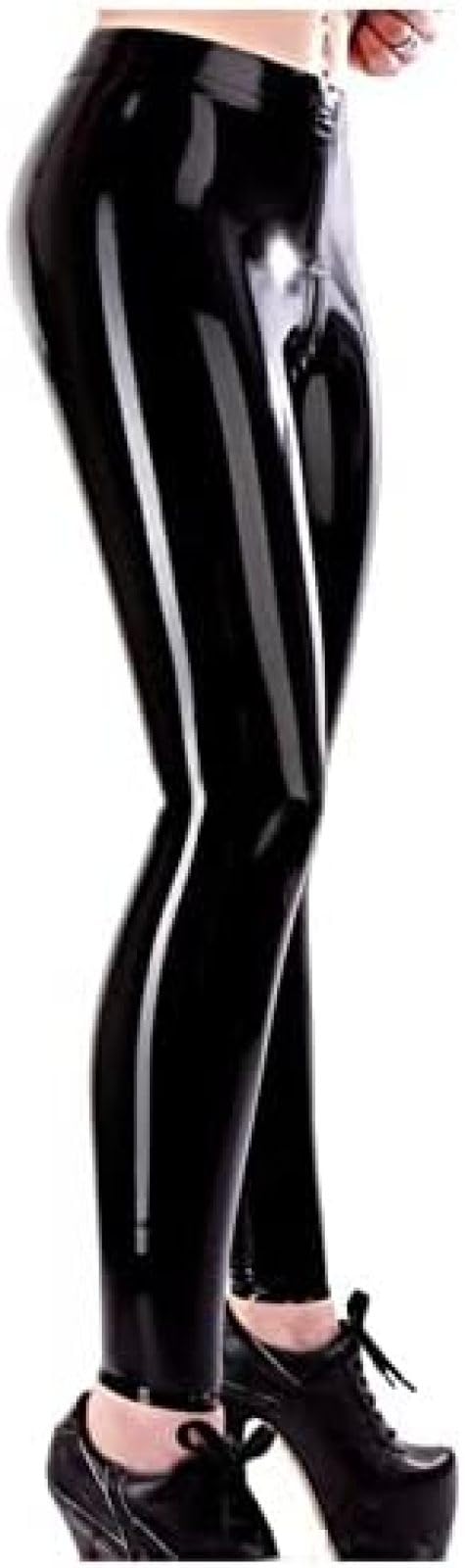 Jambières En Latex Jambières Collants En Latex Legging,Noir,Grand