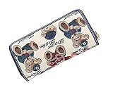 Beige Reißverschluss-Frauen / der Dame Mappen-Kartenhalter -Geldbeutel