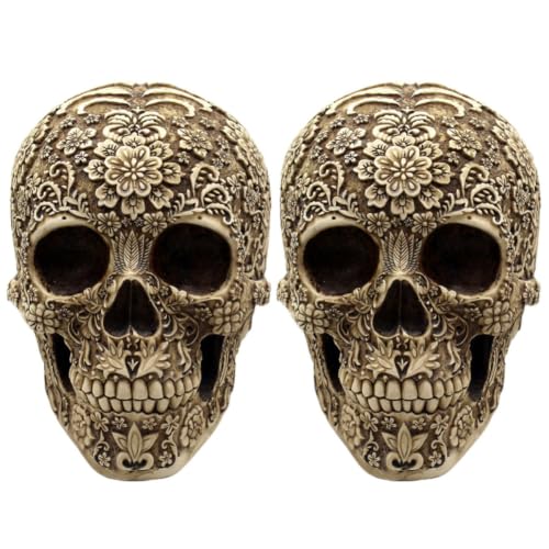 Cabezas de calaveras para escritorio en Halloween creando un ambiente terrorífico en casa 2