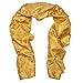 YOHOWA Gold Scarf for Men Paisley Silk Lightweight Feeling Soft Scarves Neckerchief Wraps Fashion Wedding Anniversary