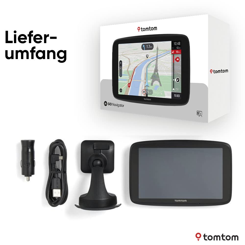 TomTom Navigationsgerät GO Navigator (6 Zoll, Stauvermeidung Dank TomTom Traffic, Karten-Updates Welt, Updates über Wi-Fi)