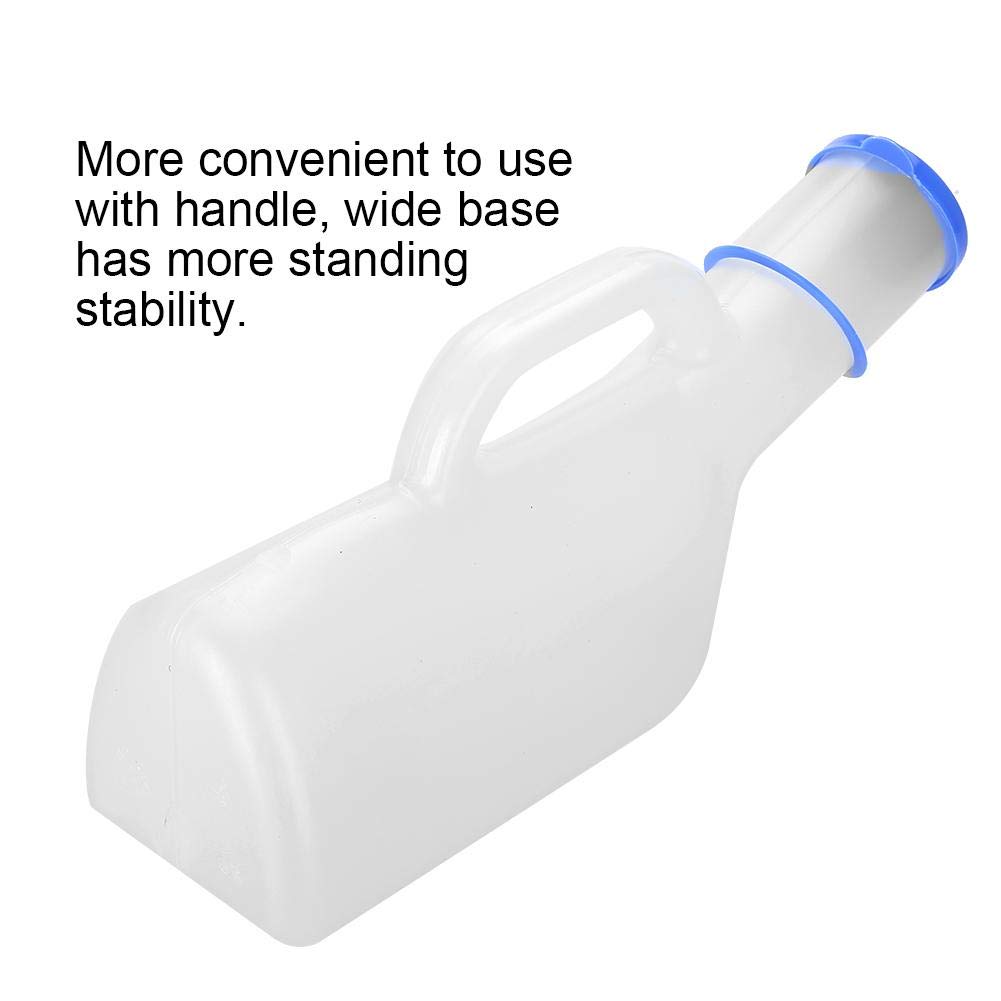 Męska butelka na mocz, 1000 ml przenośna outdoorowa przechowywanie moczu przenośny zbieracz moczu toaleta z pokrywką dzieci dorośli do pojemników podróżnych kierowców szpitali
