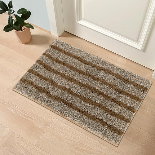 Image of RD TREND Microfiber Anti-Slip Door Mat for Entrance 45x75 cm | Anti-Skid, Quick Dry & Washable | Soft Absorbent Floor Mat for Bedroom, Home, Office & Kitchen (Sand Beige)