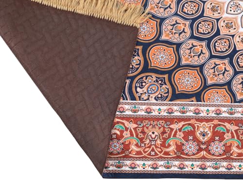 Image of Linen Basics 5 x 7 Feet 3D Multi Printed Vintage Mandala Carpet Rug Runner and Carpets for Bedroom /Living Area /Home with Anti Slip Backing (Multi Floral, 5x7 Feet)