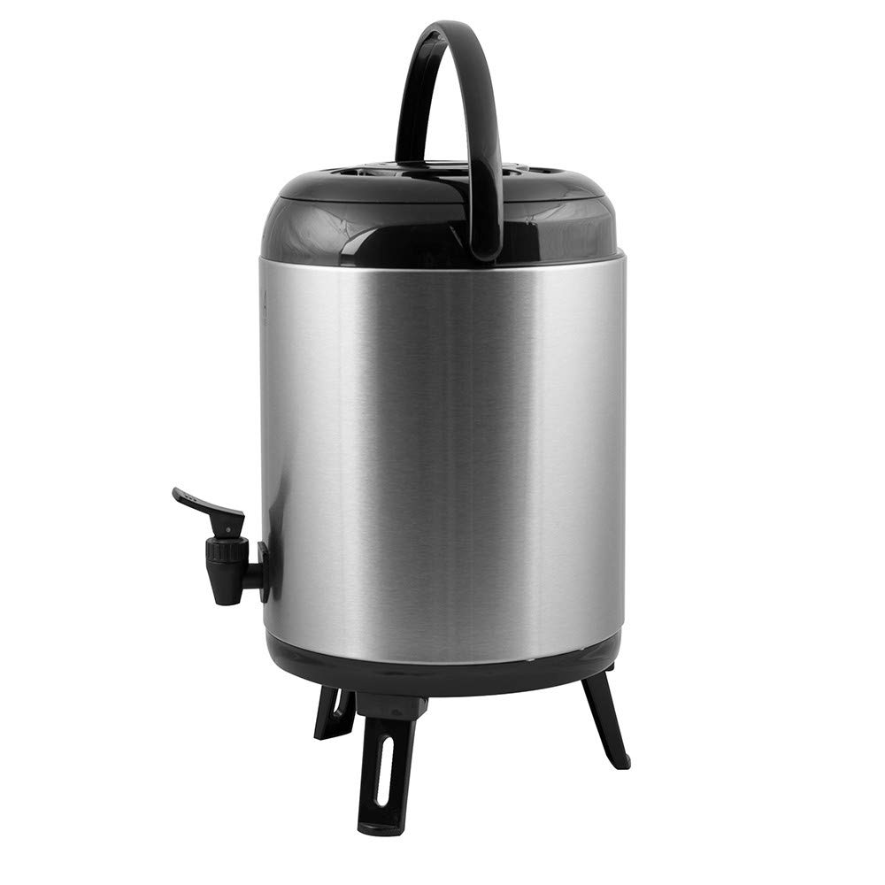 Bama Conterneur Isotherme avec Robinet 10L Portable Inox pour boissoins chaud ou froid Conservation 6h chaud, 8h froid