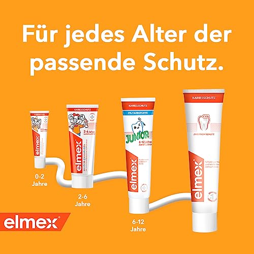 elmex Zahnpasta Baby 0-2 Jahre, 50ml – besonderer Kariesschutz für die ersten Zähne bei Babys – schützt den Zahnschmelz und ist sanft zum Zahnfleisch – Bild 6