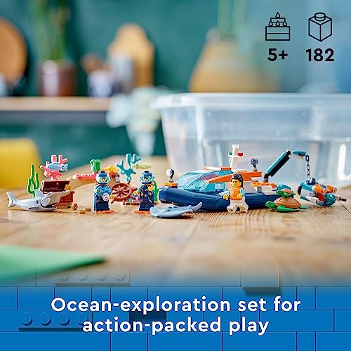 Lego 6425845 City Explorer Diving Boat 60377 Ocean Building Toy, Includes A Coral Reef Setting thumb #2
