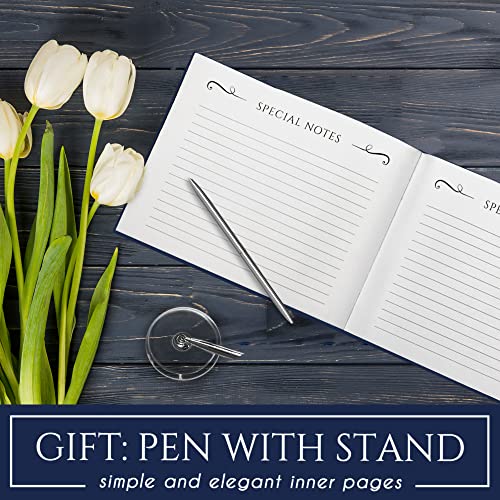 In Loving Memory Funeral Guest Book, Funeral Guestbook With Pen, Memorial Service Guest Book, Memorial Guest Book, Memorial Book, Funeral Book, Signature Book, Navy Funeral Book Guest #TOP5