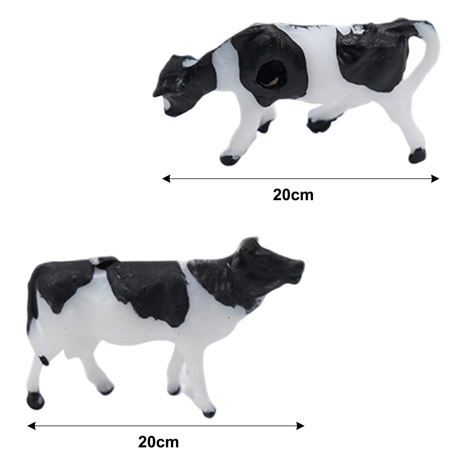 30 Pièces Modèles d'Animaux de Ferme Peints DIY pour Maquette de Chemin de Fer à l'Échelle 1:87 HO Modèles de Vaches