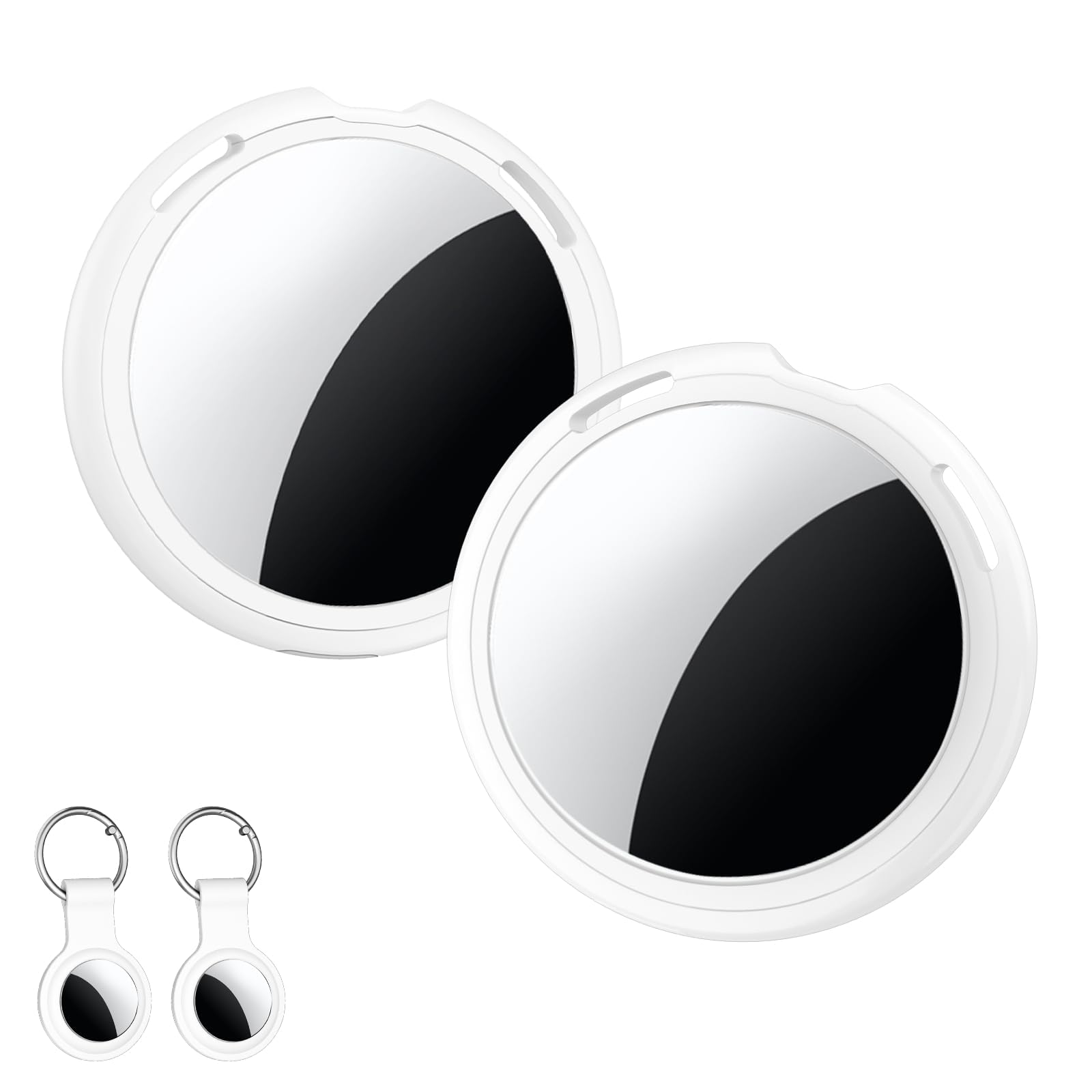 2 Pack Tracker Tags [Apple MFi Certified] Pair with Apple Find My (iOS Only) Bluetooth Air Smart Tags Key Finder Item Locator Waterproof Finder Worldwide Tracking for Pets Wallet Backpack Dogs Luggage