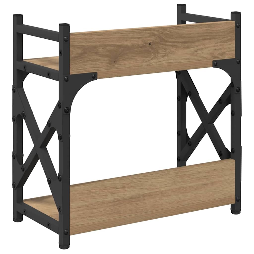 Druckerständer Artisan-Eiche aus Holzwerkstoff, 40 x 20 x 40 cm, Zwei Ebenen für Druckertisch, Druckerwagen, Druckerregal, Bürowagen, Homeoffice und Büro mit Stauraum