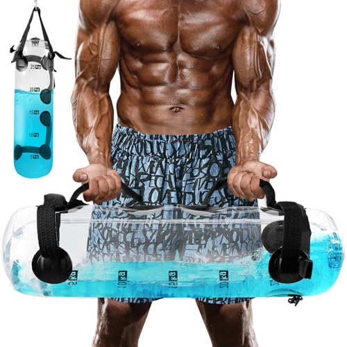 Water Punching Bag, Weights Aqua Dual-Purpose, Workout Sandbag Alternative Strength Training Sand Bag Portable Stability Fitness Equipment – Ultimate Core and Balance Training for Home Gym – 55 LBS