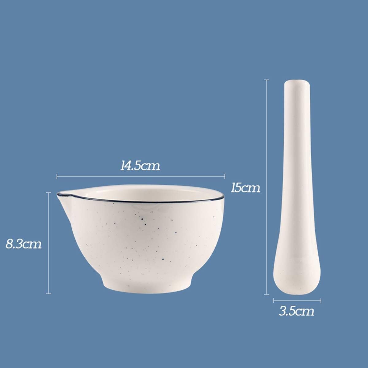 Zestaw tłuczków do moździerza Zestaw tłuczków i moździerzy, ceramiczny zestaw tłuczków i moździerzy Trwała, trwała i łatwa w czyszczeniu miska do mieszania, idealna do przypraw, imbiru, młynka do czo