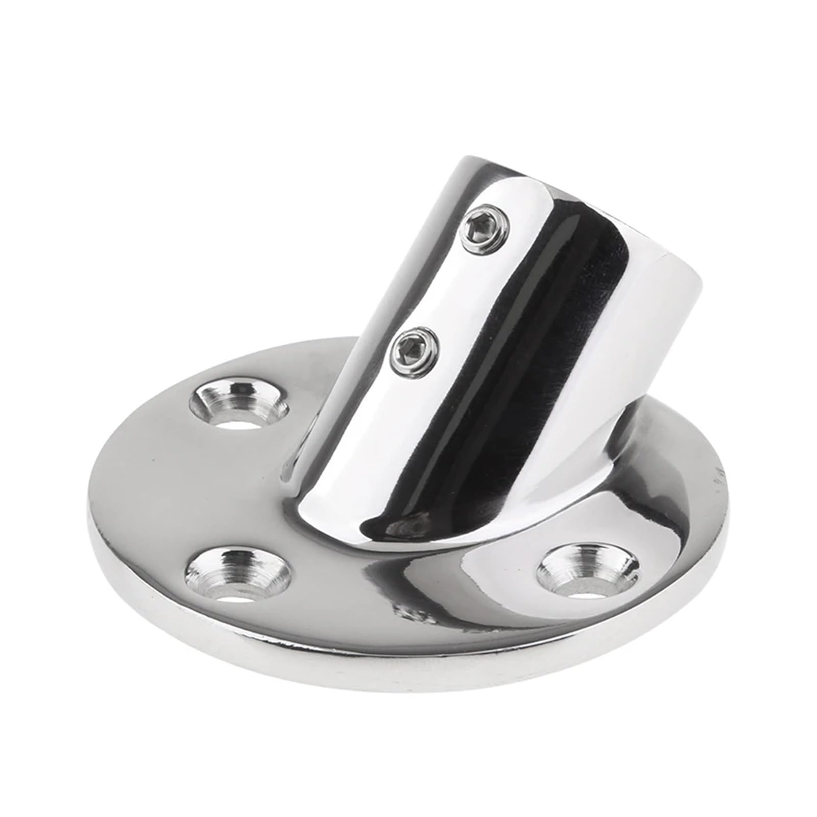 Osprzęt okrętowy 30/45/60/90 Degrees 25mm Mount Pipe Stanchion 316 Stainless Steel Boat Handrail Fittings Stanchion Round Base Osprzęt okrętowy(60 degree)