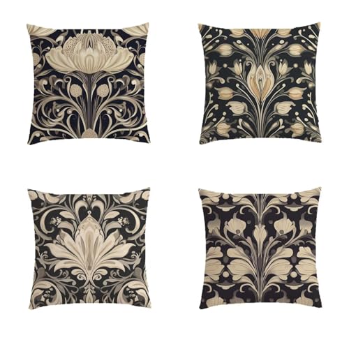 Housse de coussin 45x45cm lot de 4 lavable pour protéger vos canapés
