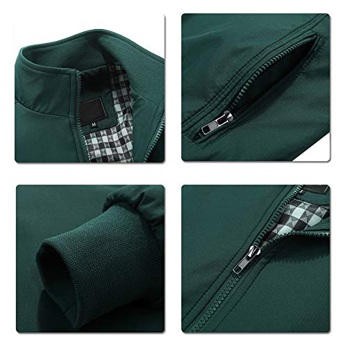 Image of YFFUSHI Mens Casual Jacket Lightweight Outdoor Zipper Softshell Windbreaker Jacket