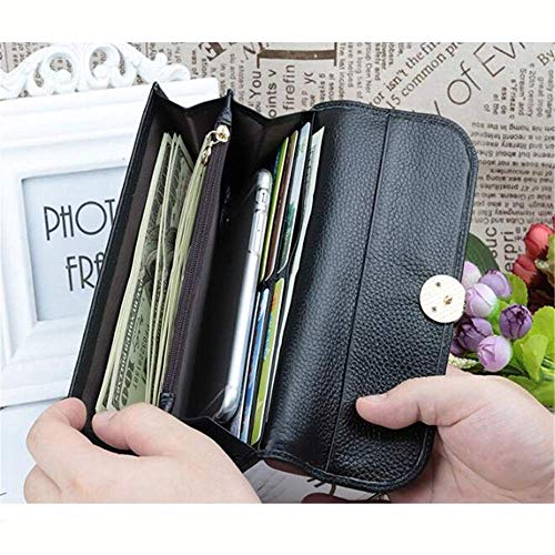 Blocking Leather Wallet for Women,Excellent Women's Genuine Leather Credit Card Holder3
