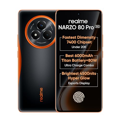 realme NARZO 80 Pro 5G (Nitro Orange,8GB+256GB) | Segment's 1st M...
