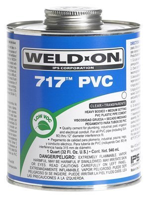 IPS CORPORATION GIDDS-451178 Weld On 717 Heavy-Duty PVC Cement Pint Clear - 451178