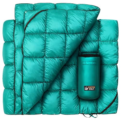 PW700 Extra Large Double Insulated Outdoor Camping Blanket | 2X Puffy Warm Packable Weatherproof Durable and Lightweight | Top Quilt for Hiking Backpacking Stadium Events Picnics product thumbnail 10