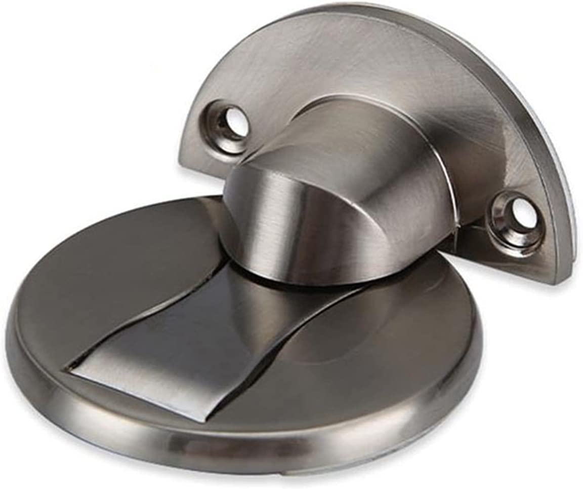 Nvsfzgiyg Sliver Self-Adhesive Door Stopper,Bumper Buffer,Stainless Steel Hidden Stops Holders For Floor Stop Furniture Hardware(Sliver)