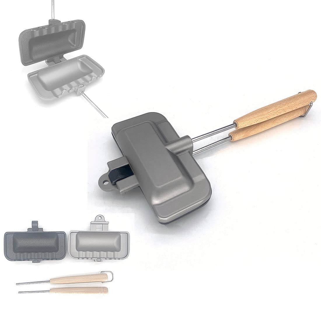 Padella Multifunzione Tostapane - Bifacciale Antiaderente Per Colazione - Foto 13