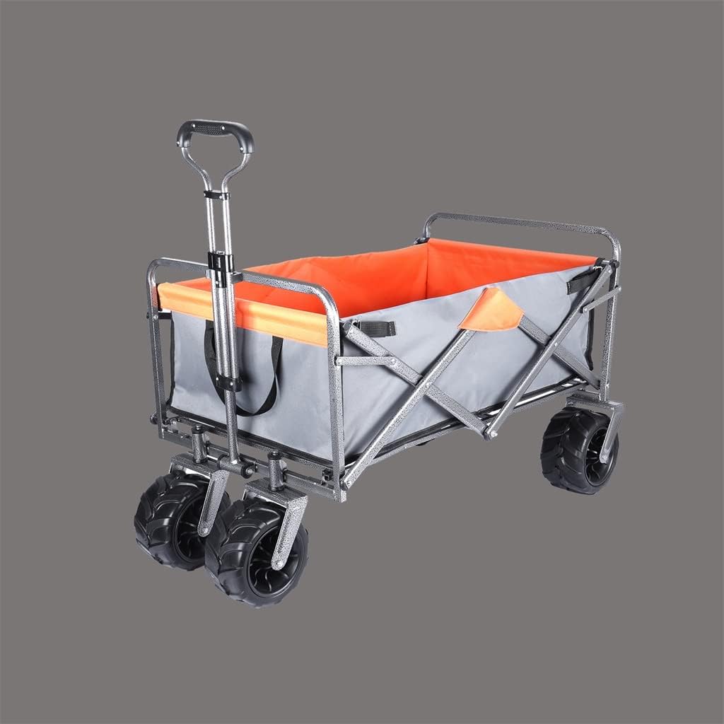 Faltbare Folding Utility Wagen Karren Große Kapazität 330lbs Strand Wagon mit All-Terrain Räder Außen Camping