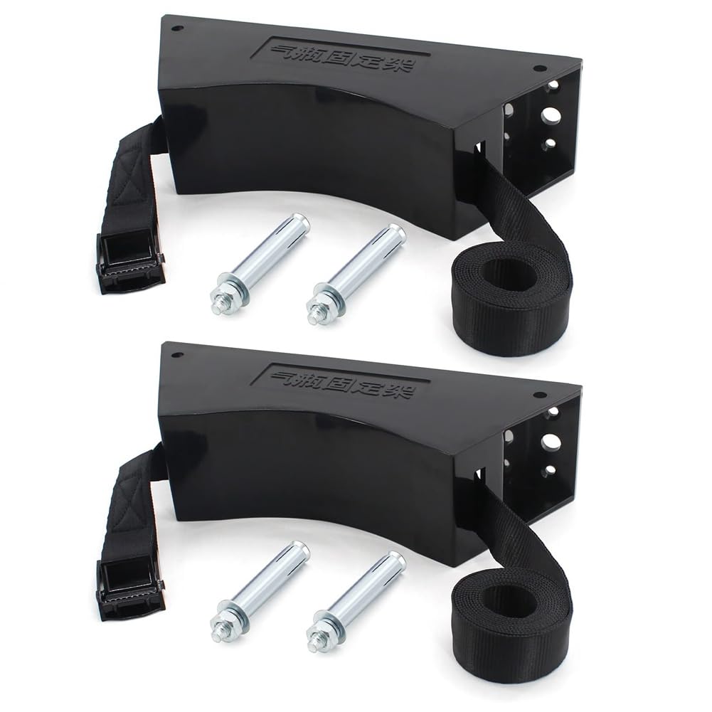 Sknrlko Propane Tank Holder Gas Cylinder Wall Mounted Bracket Gas Cylinder Holder Propane Tank Mount Holder with Screws 2Set