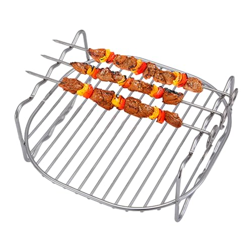 Air Fryer Accesorios con pinchos multiusos de acero inoxidable | Soporte vertical para barbacoa con pincho para freír, kebab de cocina, asado, asador, barbacoa, Food Prepars – Kit de herramientas