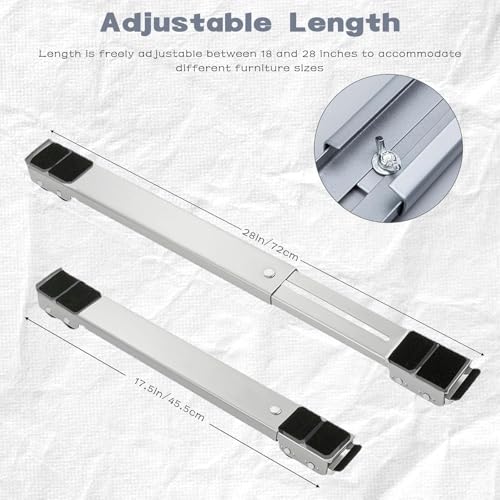 Image of TASMAX Furniture Lifter and Mover Heavy Furniture Mover Roller Set with Lifter Tool Heavy appliances Mover Tool Washing Machines Fridge Sofa Table Cupboard Wardrobes Adjustable Height Lifting Tools