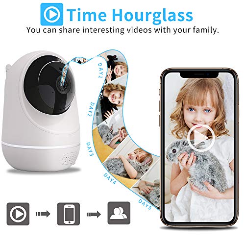 Baby Monitor, 1080P Pet Camera Wireless Security Camera with Motion Detection Human Detection Two Way Audio and Cloud Storage Support 2.4G WiFi Night Vision Remote View for Home Baby Pet - Thumbnail 3
