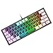 Produktbild Mini 60% Gaming-Tastatur, Membran Game Keyboard mit Halbmechanisch Tasten, Optical RGB-Chroma-Backlit Kompakt 62 Tasten Double Color Keycap, QWERTY Layout für PC Laptop Mac Computer-Black & White