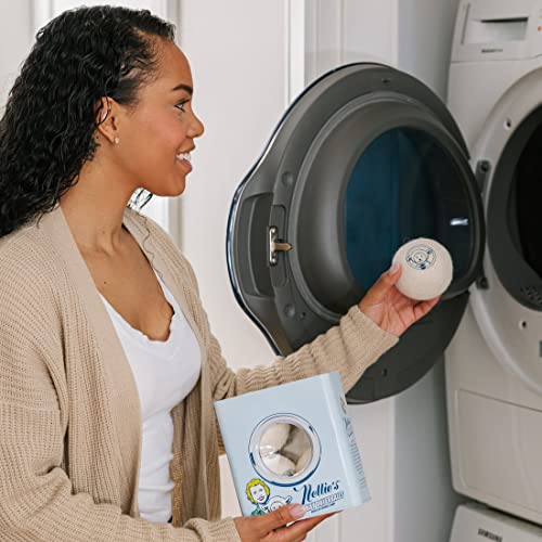 Nellie's Lamby Dryerballs - Made With 100% Pure New Zealand Wool - Use To Soften All Types Of Fabrics - Silent In Your Dryer & Long Lasting Use #TOP6