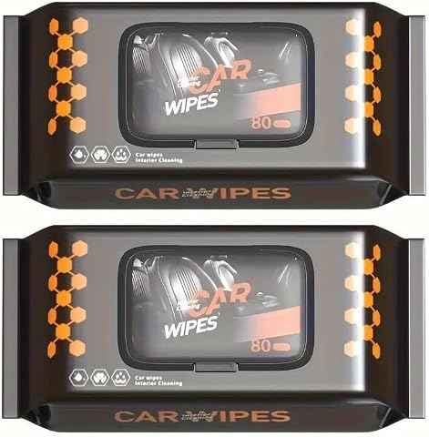 SILENCIO Car Cleaning Wipes 80 Pcs | Wet Tissue Paper for Car Washing | Car Cleaning Accessories Full Interior & Exterior Kit | Hand Tissue Paper for Motor, Bike, Vehicle & Car Care (2)